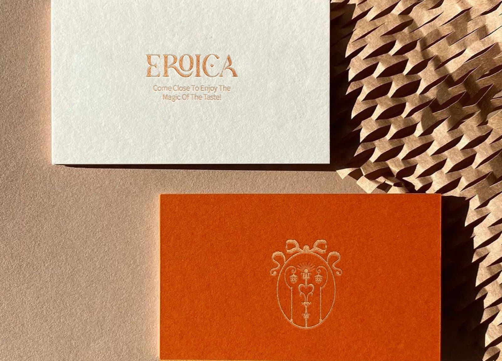 The Eroica box family in cream and terracotta