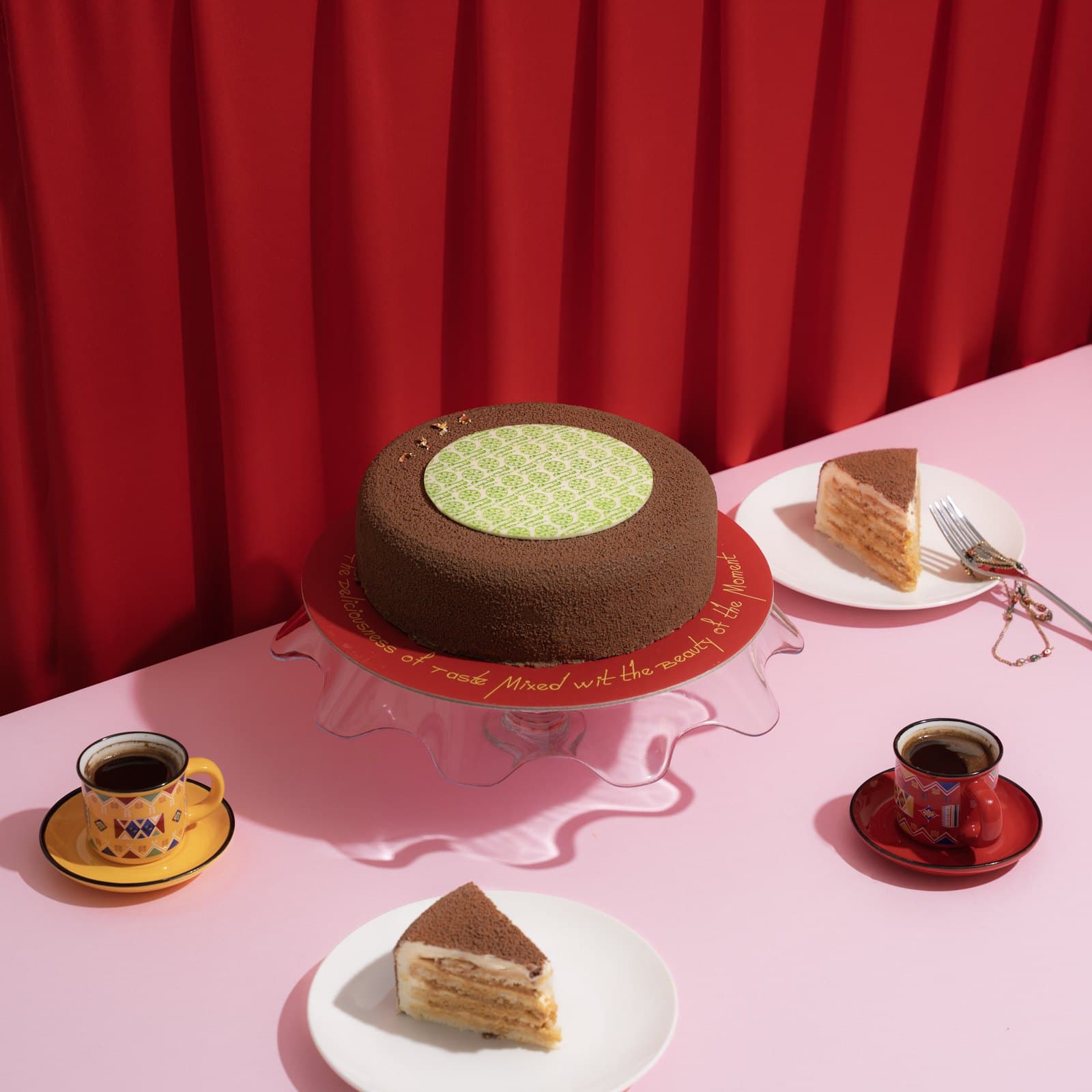 Signature cakes styled on editorial sets
